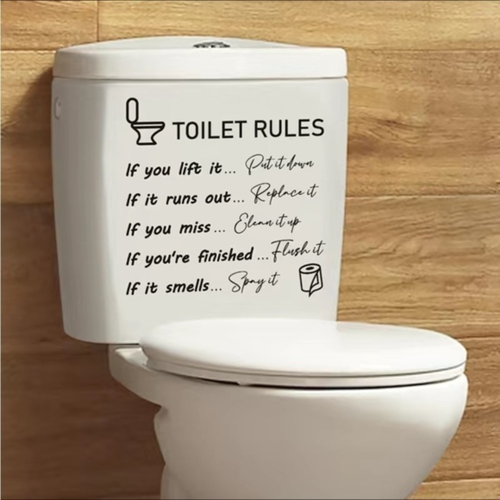 Make Toilet Time Fun with this 1pc Vinyl Funny Toilet Decal!